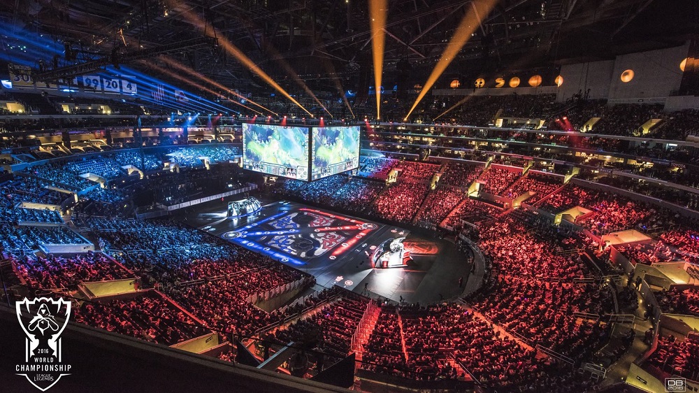 Riot Games This is the League of Legends World Championship held in the United States.